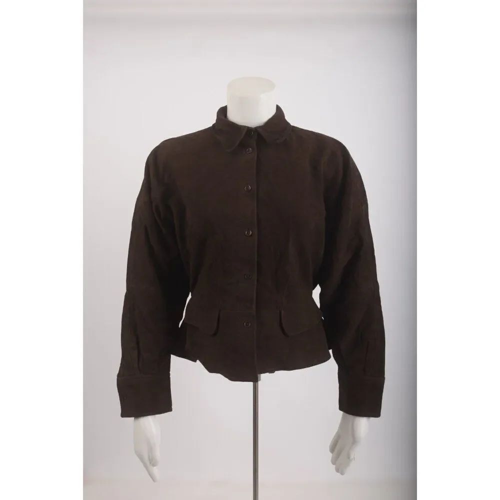 Zara Womans Jacket Coat 100% suede Leather Size XS Brown 1966/901 A/W 2024 NWT